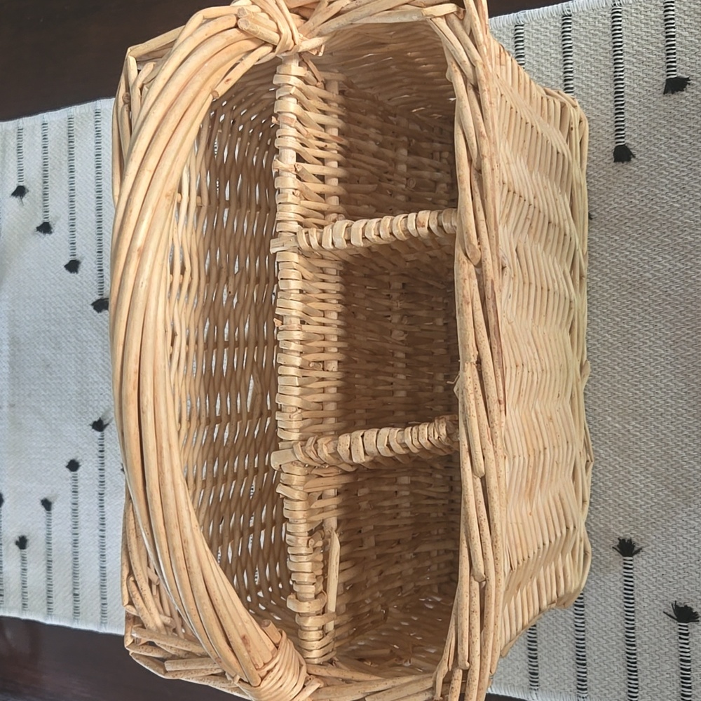Crate & Barrel Wicker Basket - Picture 2 of 8